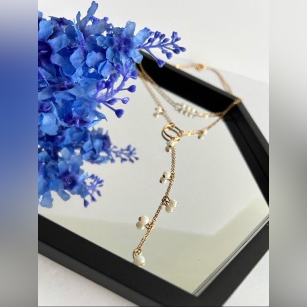 Pearl long necklace